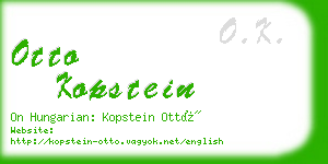 otto kopstein business card